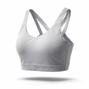 Lululemon Sports Bra 32DD Gray Adjustable Cross Back Excellent Condition
